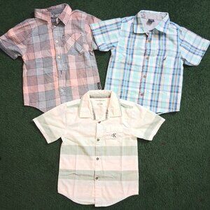 Boys Designer Shirt Bundle (3) - Ben Sherman, Nautica, Calvin Klein - Sizes 4-5
